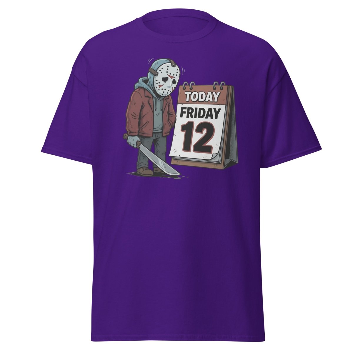 Friday the 12th Jason Voorhees T-Shirt – Funny Horror Tee - Purple - TeeRipple