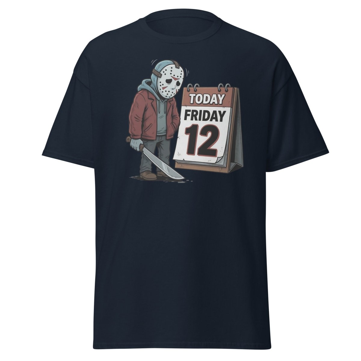 Friday the 12th Jason Voorhees T-Shirt – Funny Horror Tee - Navy - TeeRipple