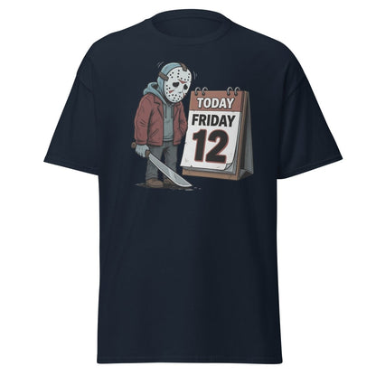 Friday the 12th Jason Voorhees T-Shirt – Funny Horror Tee - Navy - TeeRipple