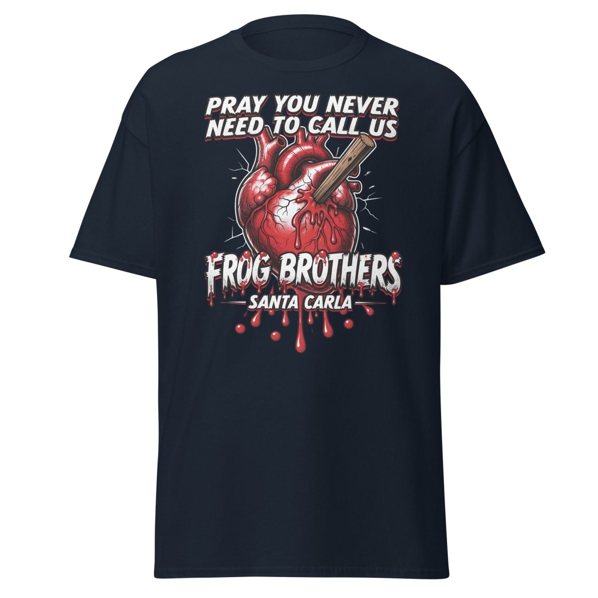 Frog Brothers Santa Carla T-Shirt - Lost Boys Vampire Hunter - Navy - TeeRipple