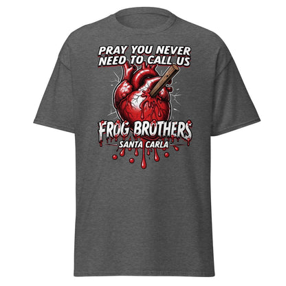 Frog Brothers Santa Carla T-Shirt - Lost Boys Vampire Hunter - Dark Heather - TeeRipple