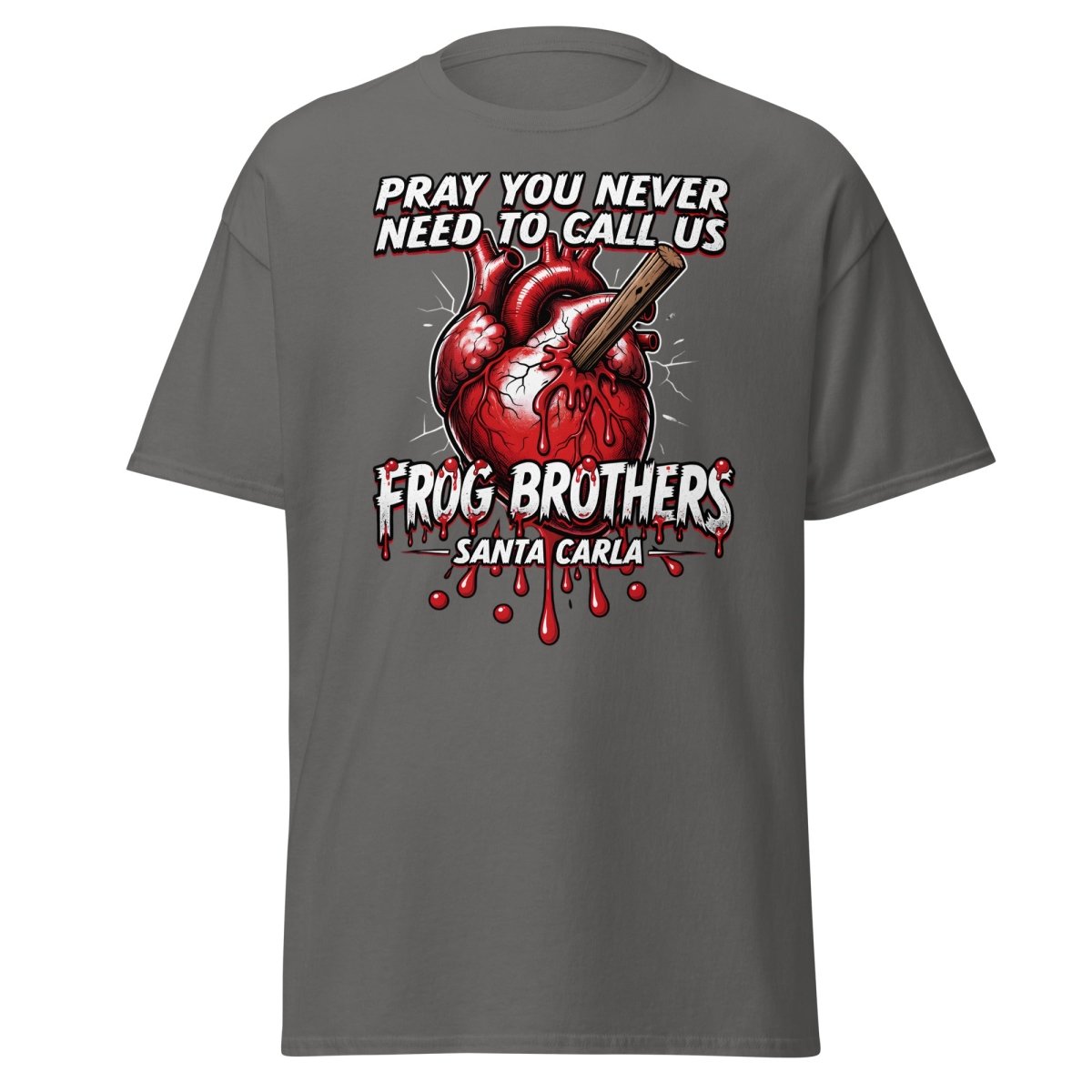 Frog Brothers Santa Carla T-Shirt - Lost Boys Vampire Hunter - Charcoal - TeeRipple