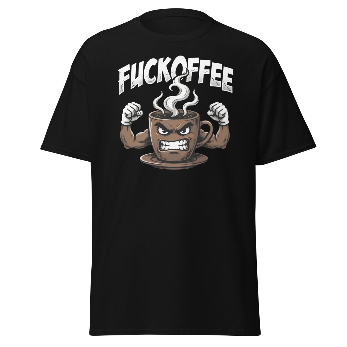 Fuckoffee Angry Coffee Mug T-Shirt – Funny Coffee Humor Tee - Black - TeeRipple
