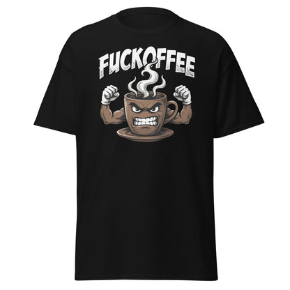 Fuckoffee Angry Coffee Mug T-Shirt – Funny Coffee Humor Tee - Black - TeeRipple