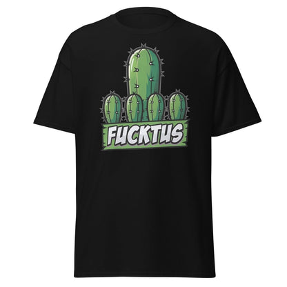 Fucktus Cactus Funny Pun T-Shirt | Adult Humor Tee - Black - TeeRipple