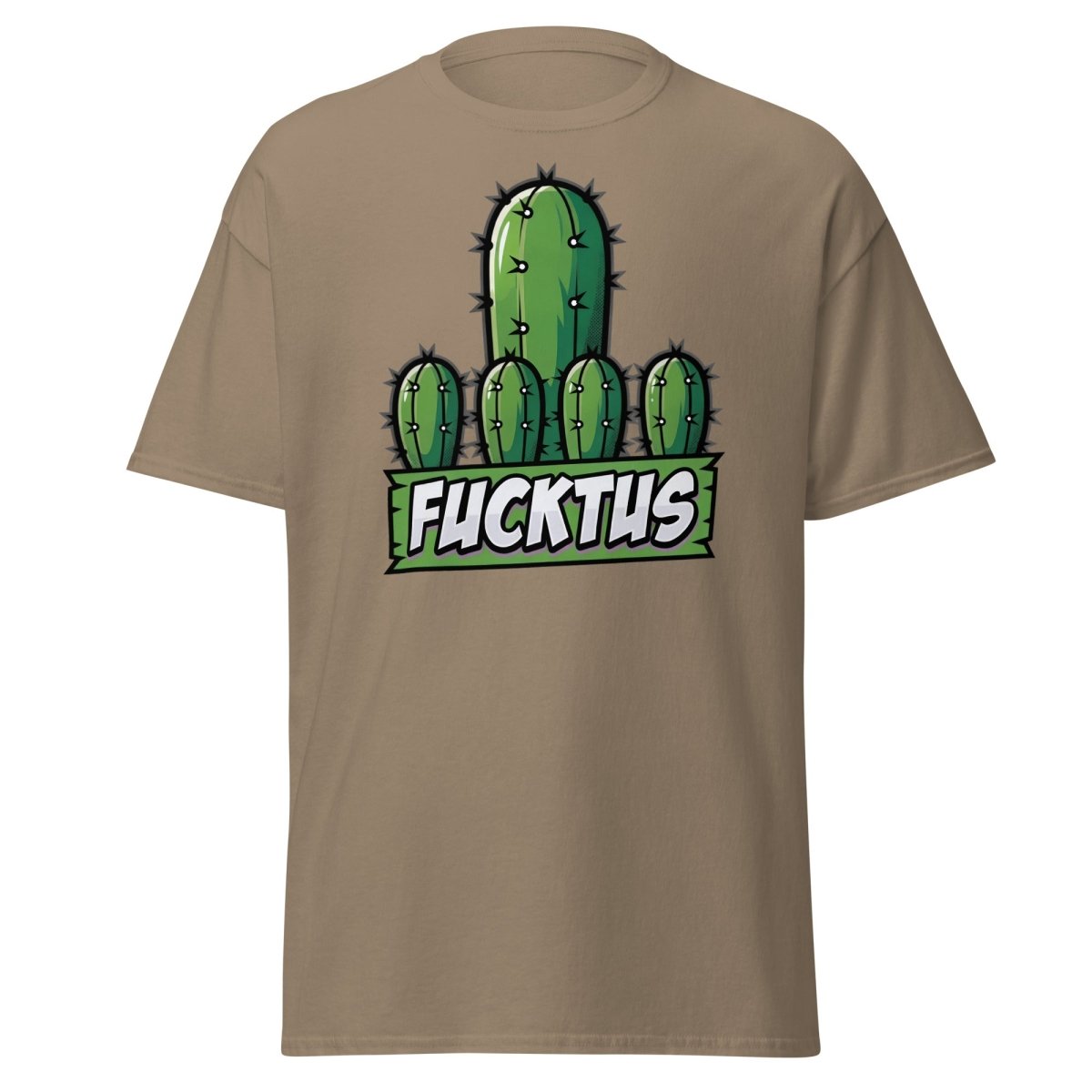 Fucktus Cactus Funny Pun T-Shirt | Adult Humor Tee - Brown Savana - TeeRipple