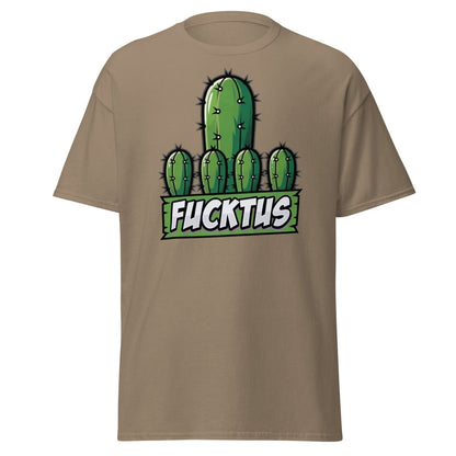 Fucktus Cactus Funny Pun T-Shirt | Adult Humor Tee - Brown Savana - TeeRipple