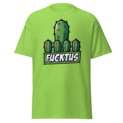 Fucktus Cactus Funny Pun T-Shirt | Adult Humor Tee - Lime - TeeRipple