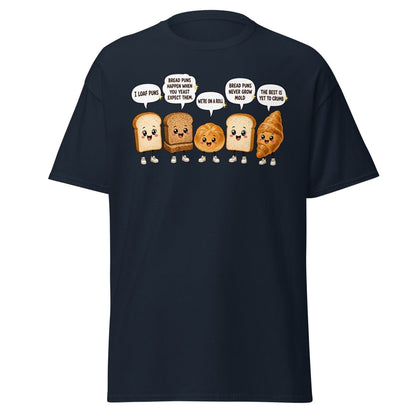 Funny Bread Puns T-Shirt – Cute Baking Humor Tee - Navy - TeeRipple