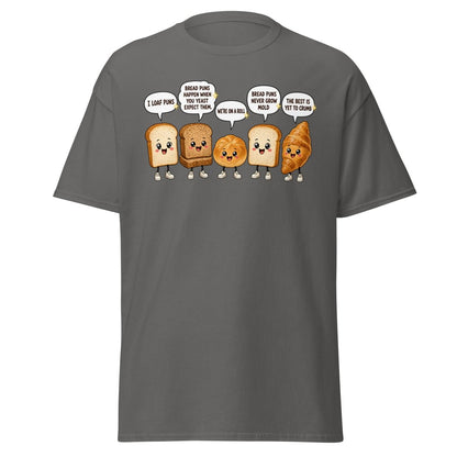 Funny Bread Puns T-Shirt – Cute Baking Humor Tee - Charcoal - TeeRipple