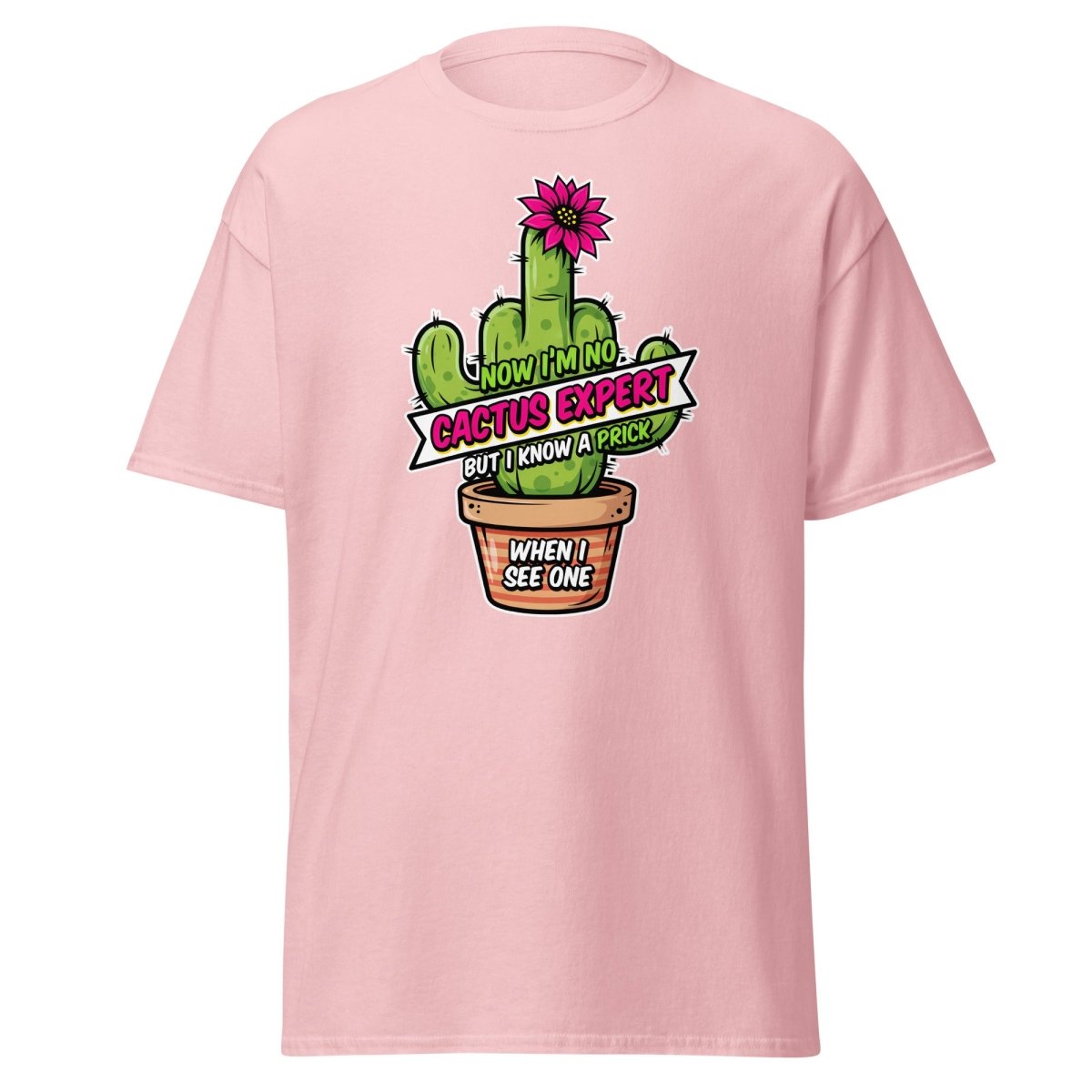 Funny Cactus Prick T-Shirt | "I Know a Prick When I See One" Pun Tee - Light Pink - TeeRipple