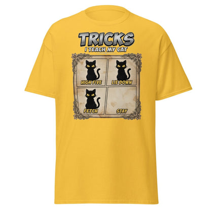 Funny Cat Tricks T-Shirt - Tricks I Teach My Cat - Daisy - TeeRipple
