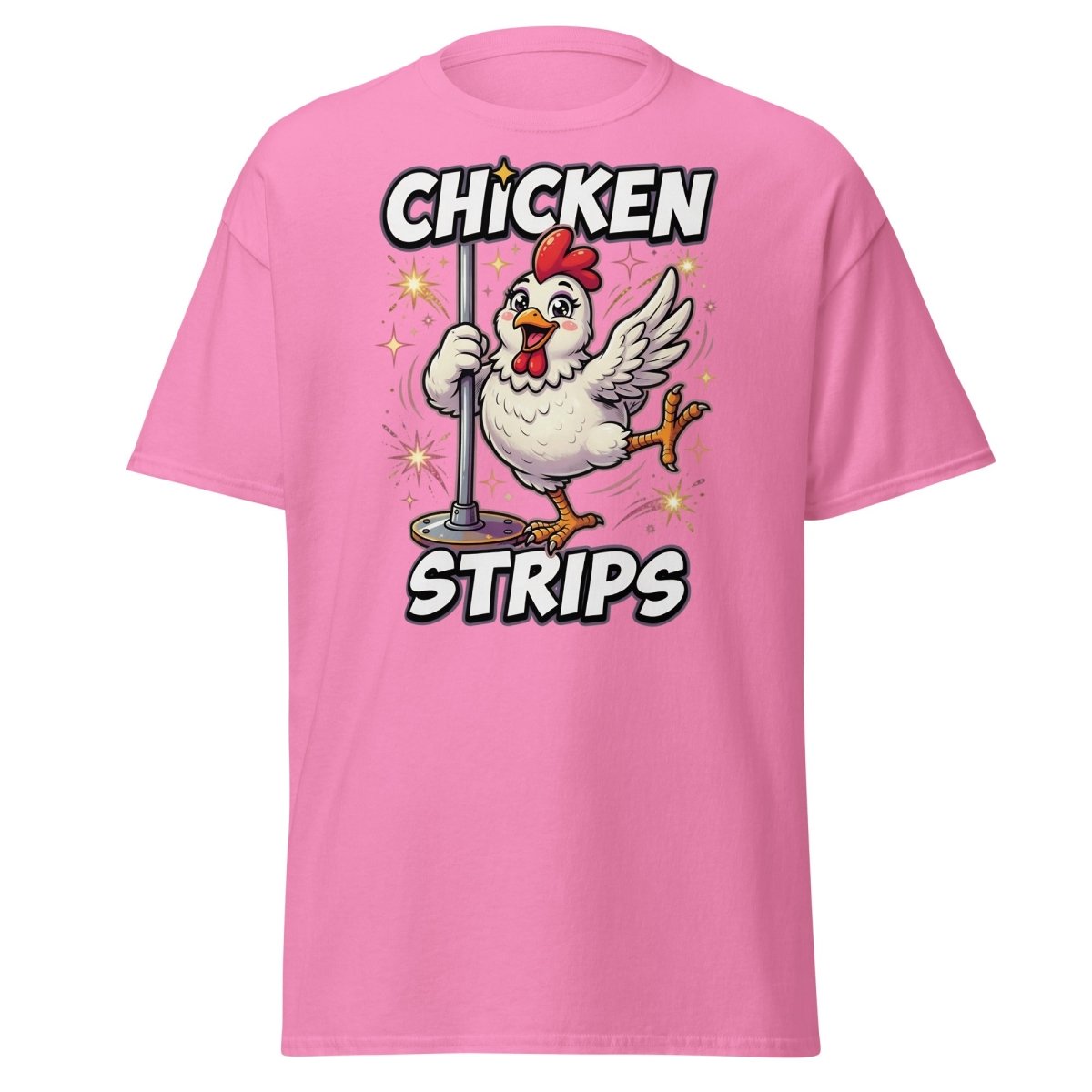 Funny Chicken Strips Pole Dancing Chicken T-Shirt - Azalea - TeeRipple
