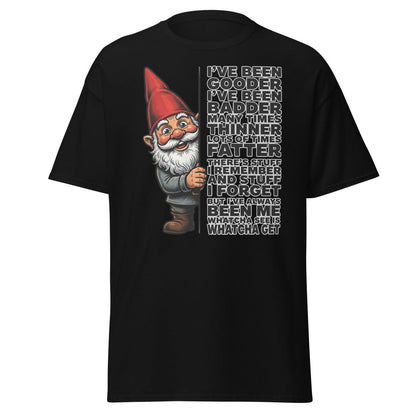 Funny Gnome T-Shirt I've Been Gooder Badder Thinner Fatter - Black - TeeRipple