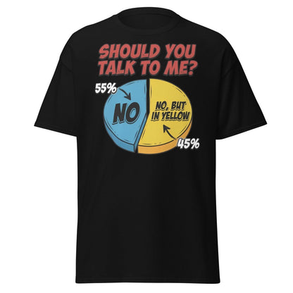 Funny Introvert Pie Chart T-Shirt | Sarcastic Humor Tee - Black - TeeRipple