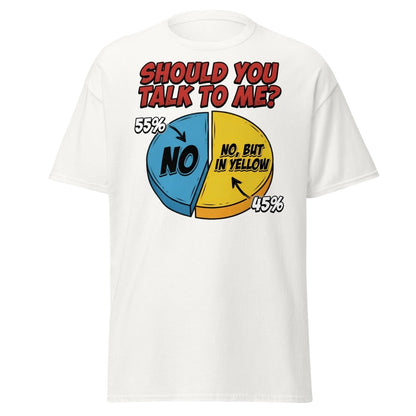 Funny Introvert Pie Chart T-Shirt | Sarcastic Humor Tee - White - TeeRipple