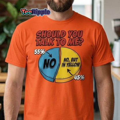 Funny Introvert Pie Chart T-Shirt | Sarcastic Humor Tee - Maroon - TeeRipple