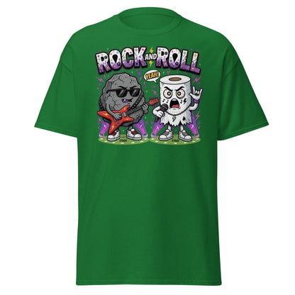 Funny Rock and Roll Toilet Paper T-Shirt - Turf Green - TeeRipple
