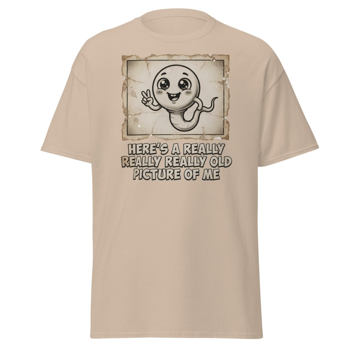Funny Sperm "Old Picture of Me" Vintage T-Shirt - Sand - TeeRipple