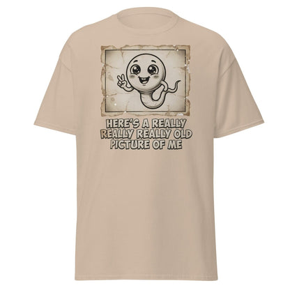 Funny Sperm "Old Picture of Me" Vintage T-Shirt - Sand - TeeRipple