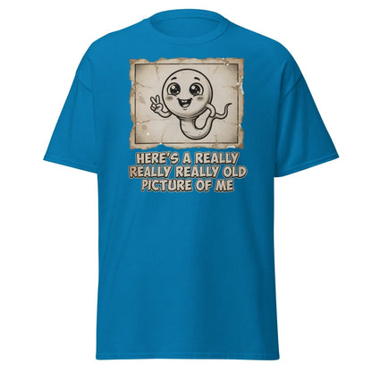 Funny Sperm "Old Picture of Me" Vintage T-Shirt - Sapphire - TeeRipple