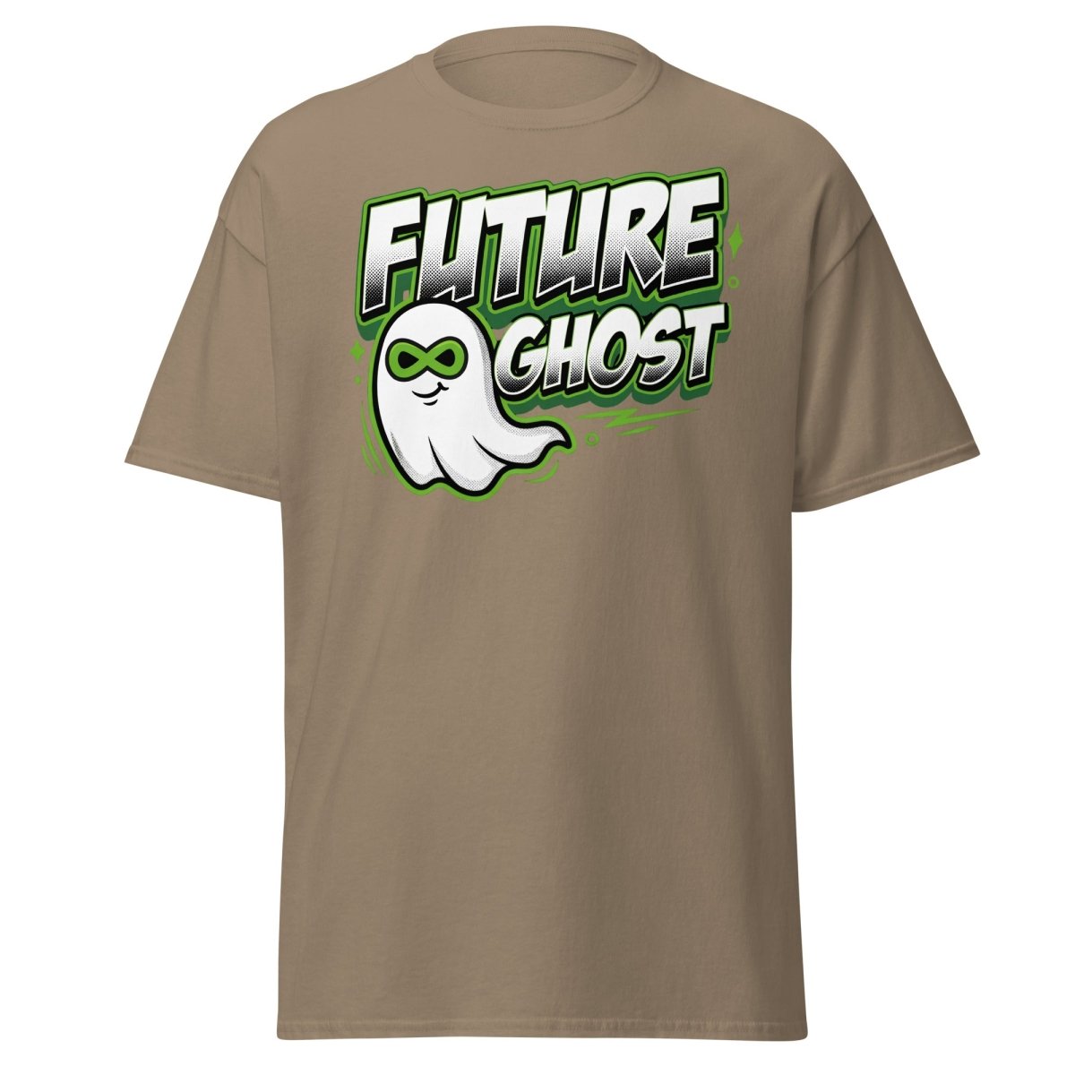 Future Ghost T-Shirt | Funny Infinity Ghost Tee - Brown Savana - TeeRipple
