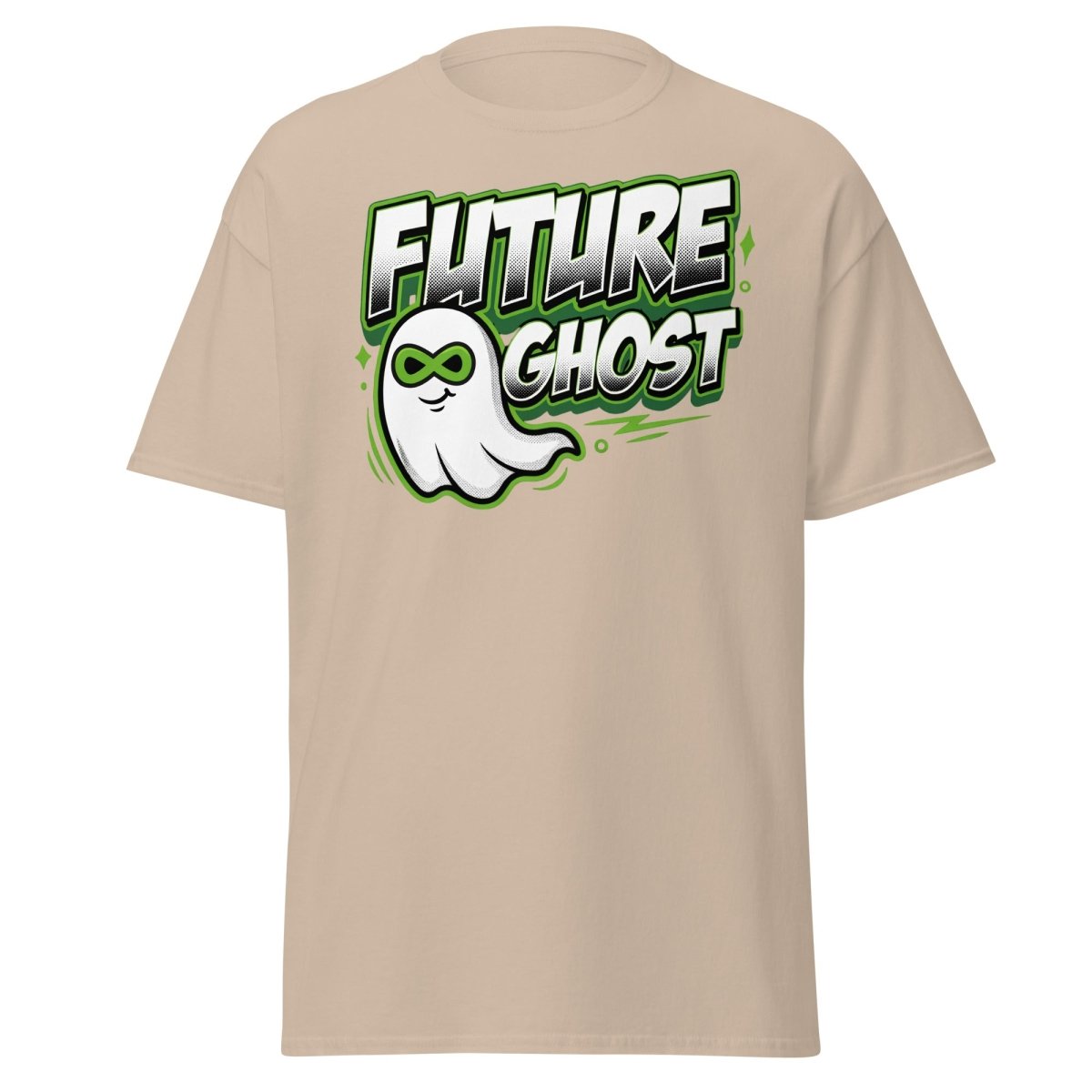 Future Ghost T-Shirt | Funny Infinity Ghost Tee - Sand - TeeRipple
