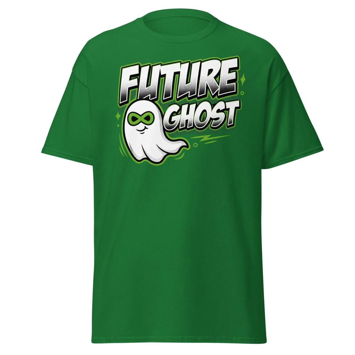 Future Ghost T-Shirt | Funny Infinity Ghost Tee - Turf Green - TeeRipple