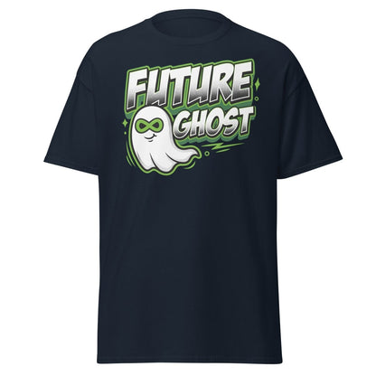 Future Ghost T-Shirt | Funny Infinity Ghost Tee - Navy - TeeRipple
