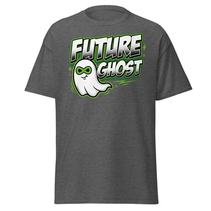 Future Ghost T-Shirt | Funny Infinity Ghost Tee - Dark Heather - TeeRipple