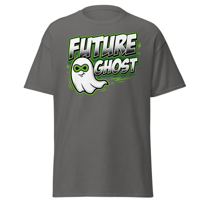 Future Ghost T-Shirt | Funny Infinity Ghost Tee - Charcoal - TeeRipple