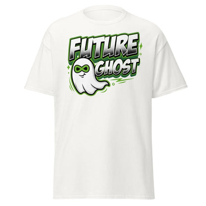 Future Ghost T-Shirt | Funny Infinity Ghost Tee - White - TeeRipple