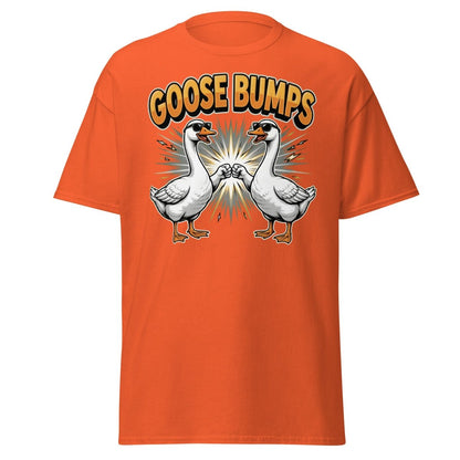Goose Bumps Funny Goose T-Shirt | Cool Pun Fist Bump Tee - Orange - TeeRipple