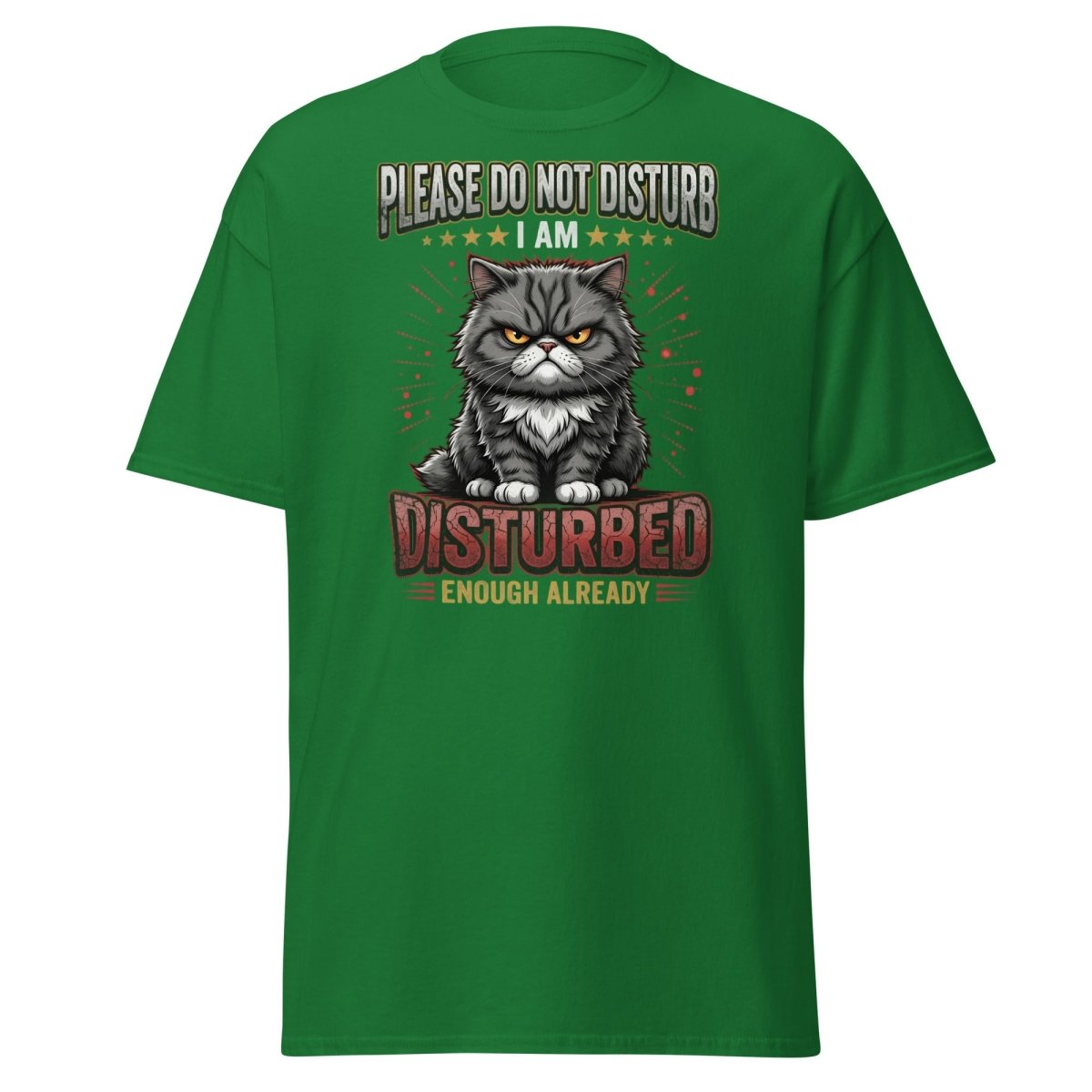 Grumpy Cat Do Not Disturb T-Shirt - Funny Sarcastic Tee - Turf Green - TeeRipple