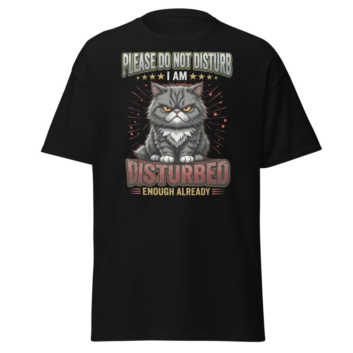Grumpy Cat Do Not Disturb T-Shirt - Funny Sarcastic Tee - Black - TeeRipple