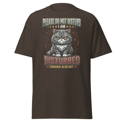 Grumpy Cat Do Not Disturb T-Shirt - Funny Sarcastic Tee - Dark Chocolate - TeeRipple