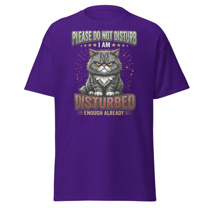Grumpy Cat Do Not Disturb T-Shirt - Funny Sarcastic Tee - Purple - TeeRipple