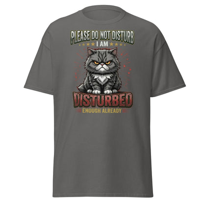Grumpy Cat Do Not Disturb T-Shirt - Funny Sarcastic Tee - Charcoal - TeeRipple