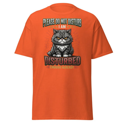 Grumpy Cat Do Not Disturb T-Shirt - Funny Sarcastic Tee - Orange - TeeRipple