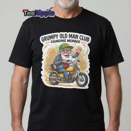 Grumpy Old Man Club Founding Member T-Shirt - Maroon - TeeRipple