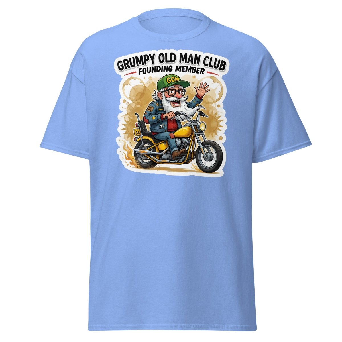Grumpy Old Man Club Founding Member T-Shirt - Carolina Blue - TeeRipple