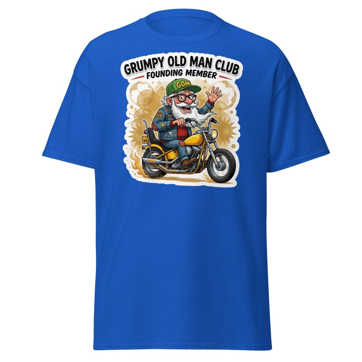 Grumpy Old Man Club Founding Member T-Shirt - Royal - TeeRipple