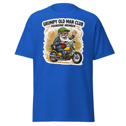 Grumpy Old Man Club Founding Member T-Shirt - Royal - TeeRipple