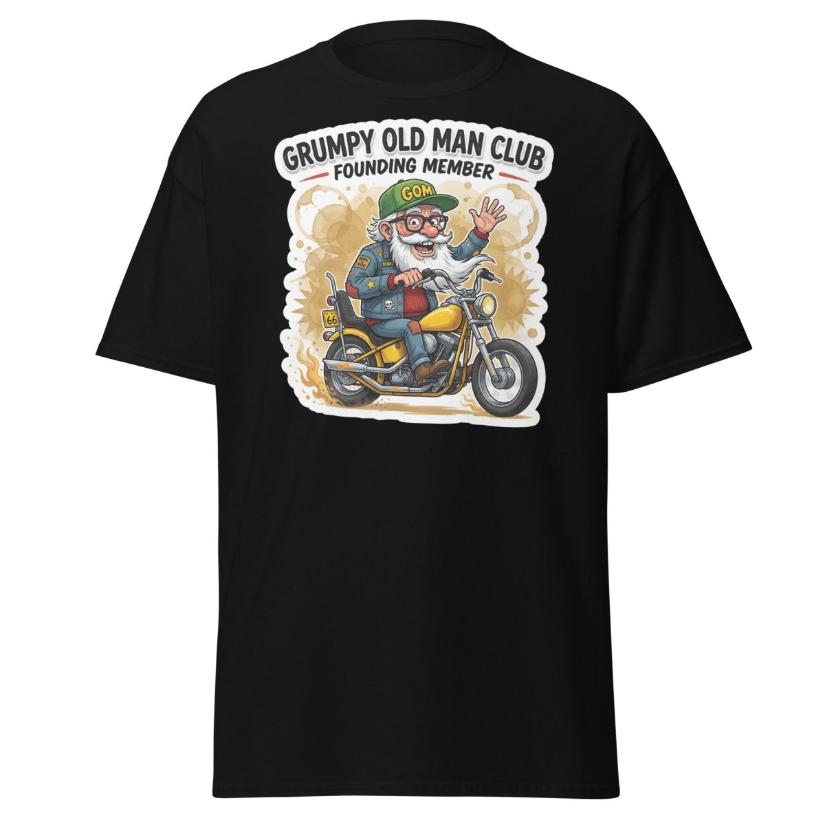 Grumpy Old Man Club Founding Member T-Shirt - Black - TeeRipple