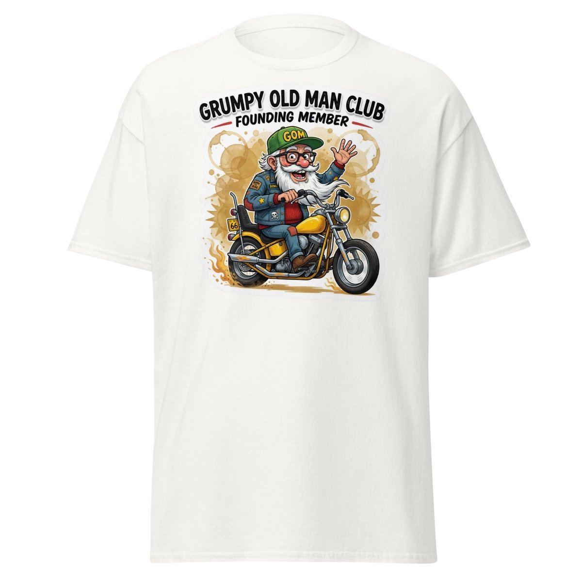 Grumpy Old Man Club Founding Member T-Shirt - White - TeeRipple