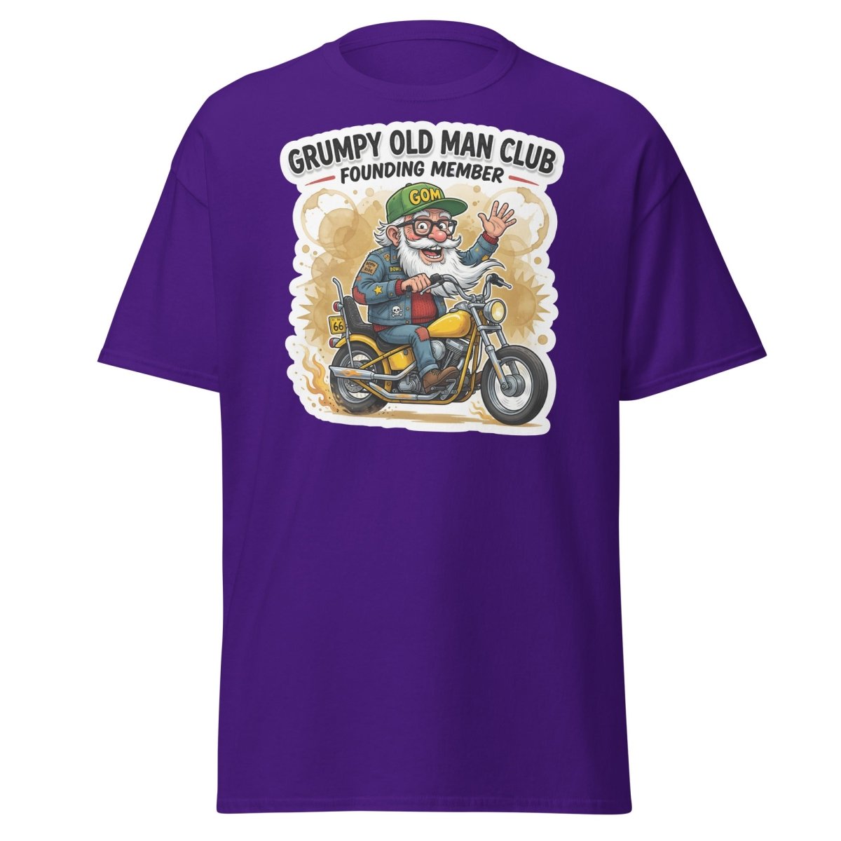 Grumpy Old Man Club Founding Member T-Shirt - Purple - TeeRipple