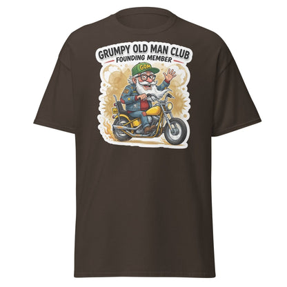 Grumpy Old Man Club Founding Member T-Shirt - Dark Chocolate - TeeRipple