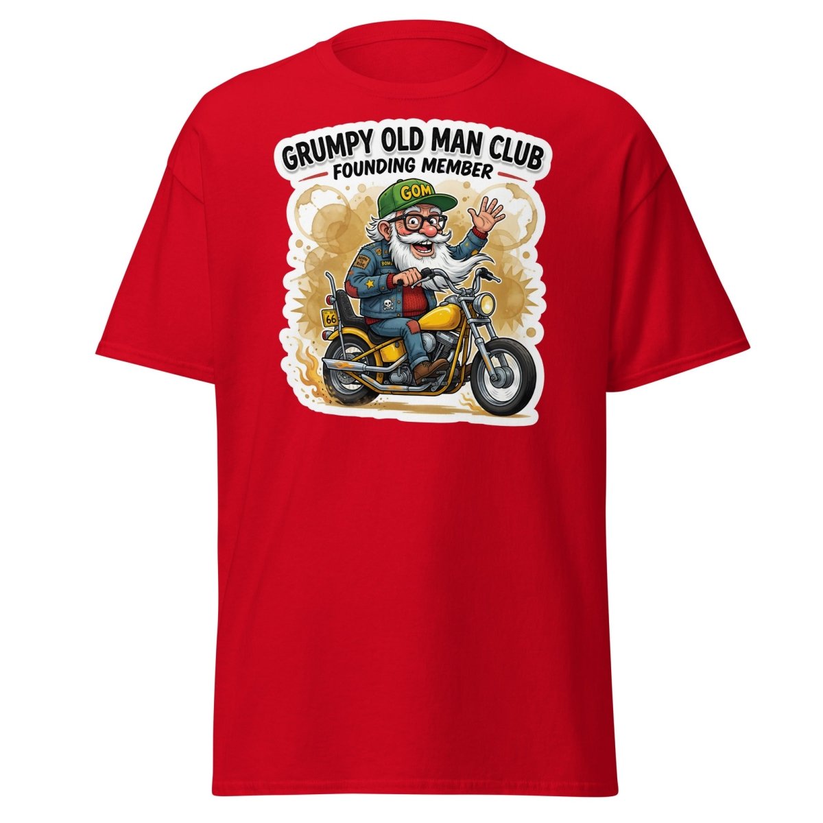 Grumpy Old Man Club Founding Member T-Shirt - Red - TeeRipple