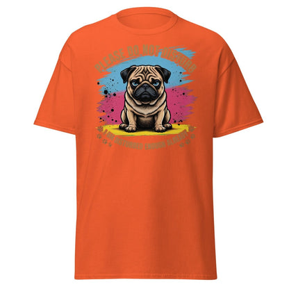Grumpy Pug Do Not Disturb T-Shirt Funny Dog Tee - Orange - TeeRipple