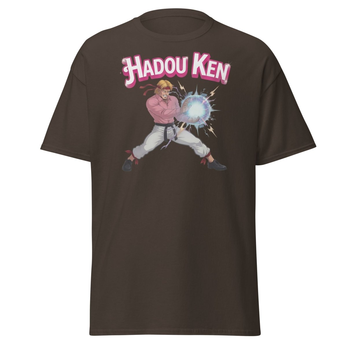 Hadou Ken Hadouken Street Fighter T-Shirt - Dark Chocolate - TeeRipple
